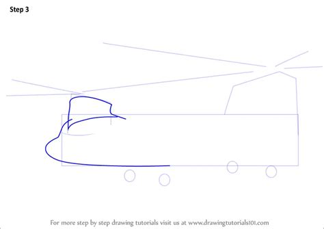 How to Draw a Boeing CH-47 Chinook Helicopter (Military) Step by Step ...