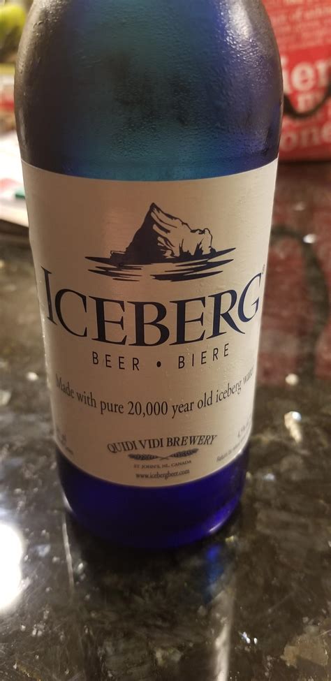 Iceberg beer from Quidi Vidu brewery made from water from icebergs in Newfoundland. : CraftBeer