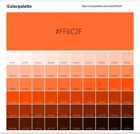 Pantone Orange 021 U Color | Hex color Code #FF6C2F information | Hsl ...