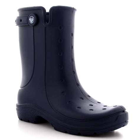 Unisex Adults Crocs Reny II Mid Calf Waterproof Wellingtons Rain Boots ...