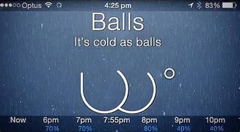 It's cold as Balls!!