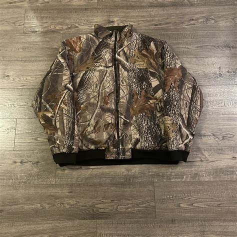 RealTree Camo Cuffed Jacket Size medium - pit to pit... - Depop