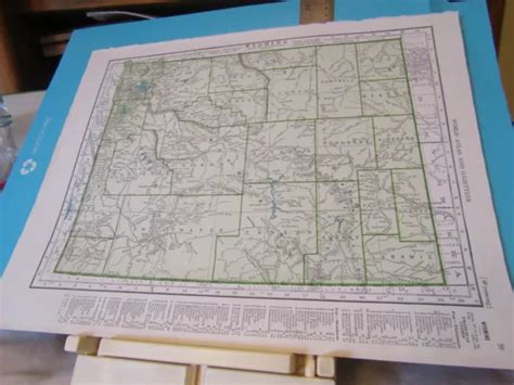 1949 STATE MAPS Alaska and Wyoming 14x11" sheet counties cities towns $4.99 - PicClick