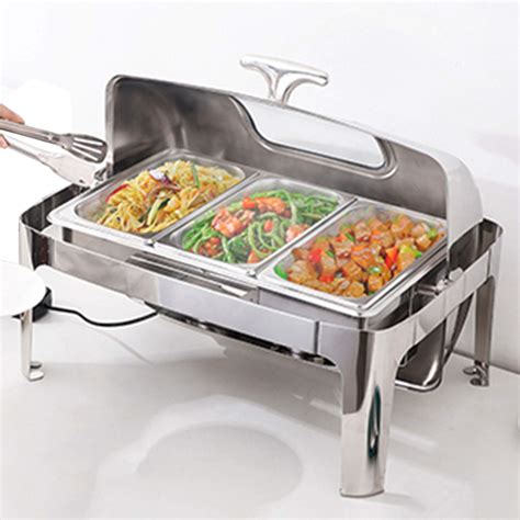 Buy DBMGB Food Warmers for Parties Buffets Electric, Stainless Steel Chafing Dish Buffet Set ...