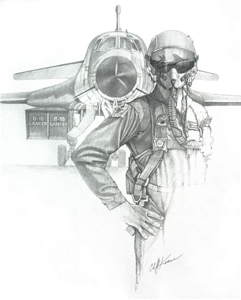 B1 Lancer Bomber Pilot drawing. (SOLD). Original is 24" X 16". | Airplane art, Military drawings ...