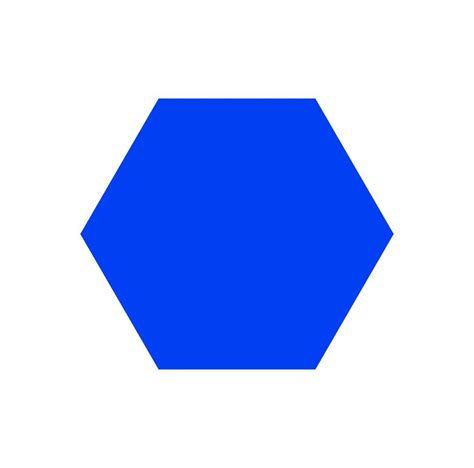 a blue solid hexagon icon. blue hexagon shape. 20291429 Vector Art at ...