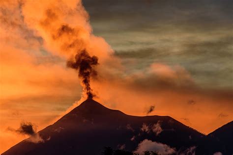 Golden Sunset Volcanic Eruption Photograph by Lucy Brown - Pixels