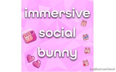 the words, i ammersive social bunny are in front of a pink background