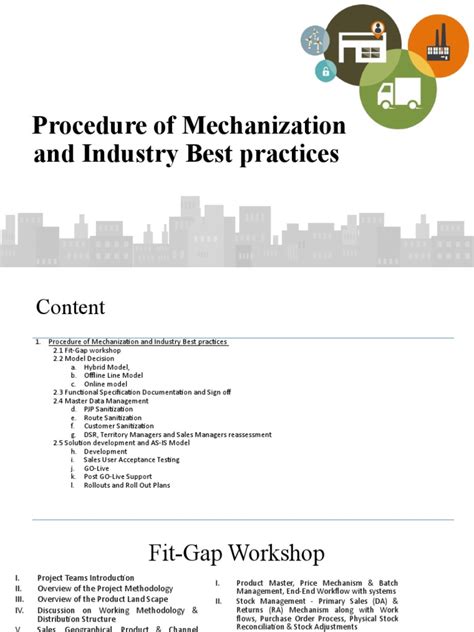 Topic 2 - Procedure of Mechanization and Industry Best Practices | PDF | Business | System