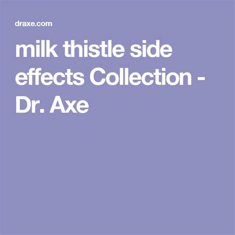 milk thistle side effects Collection - Dr. Axe | Natural liver detox, Milk thistle, Milk thistle ...