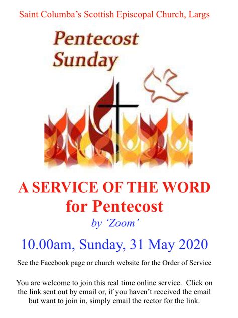 Service for Pentecost 2020 | St Columba's Scottish Episcopal Church Largs