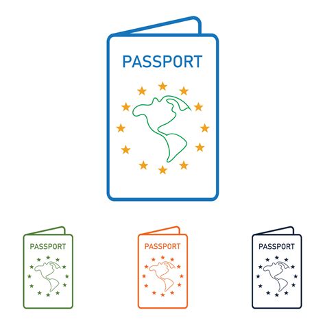 passport set logo 6596672 Vector Art at Vecteezy