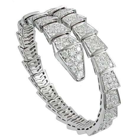 Bulgari Diamond Gold Serpenti Bracelet For Sale at 1stdibs