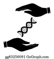 85 Dna Vector In Hand In Flat Design Clip Art | Royalty Free - GoGraph