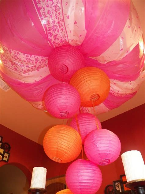 pink and orange baby shower Baby Shower Fall, Fall Baby, Girl Baby Shower, Paper Lantern Decor ...
