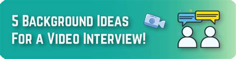 5 Smart Background Ideas For Video Interviews! (2019)