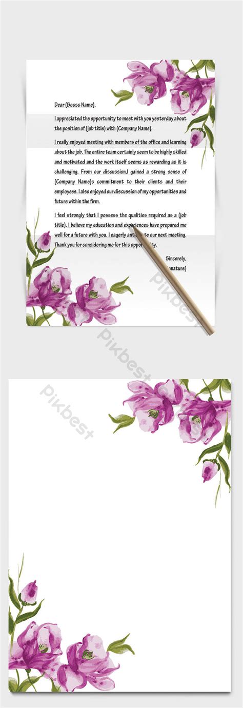 Beautiful Flower Border European Letter Paper Word Document Word | DOCX Template Free Download ...