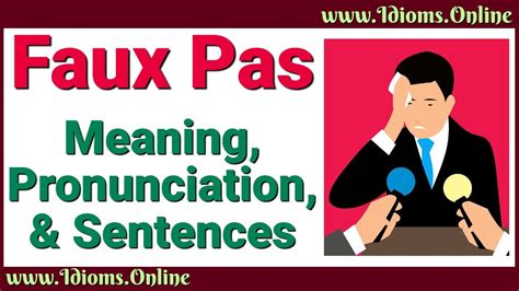 Faux Pas Meaning and Pronunciation | Advanced English Vocabulary - YouTube