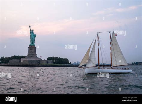 Statue of Liberty in the New York Harbor Stock Photo - Alamy