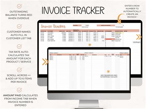 Easy Bookkeeping and Invoice Template Small Business - Etsy