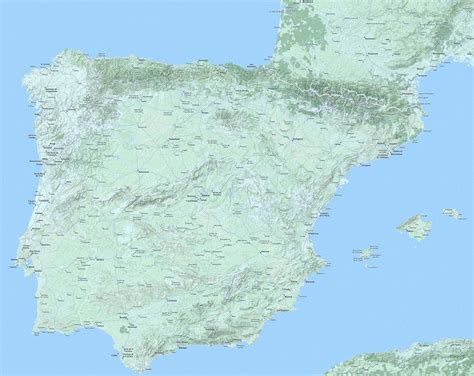 Spain physical map - Full size | Gifex