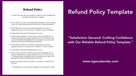 Free Printable Refund Policy Templates [Word, PDF] Services, Digital Products