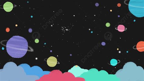 Fantasy Cartoon Expanses Star Sea Galaxy Planet Cure Illustration Background, Cure, Planet ...