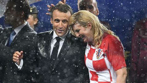 FIFA World Cup 2018: Soaked but smiling, Croatian president Kolinda Grabar-Kitarovic wins ...