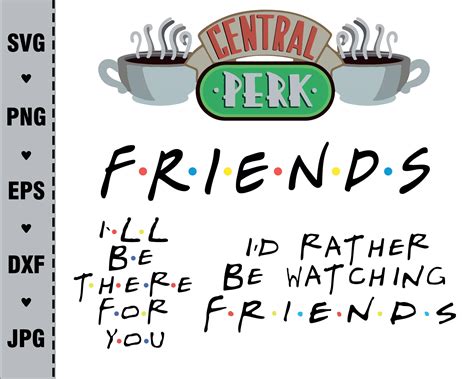 Friend TV Show Vector Download Files Friends Logo Central Perk - Etsy UK