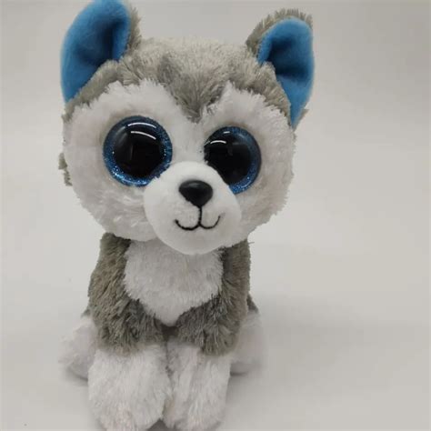 SLUSH HUSKY DOG TY BEANIE BOOS 1PC 15CM 6inch Big Eyes Plush Toys Stuffed animals-in Stuffed ...