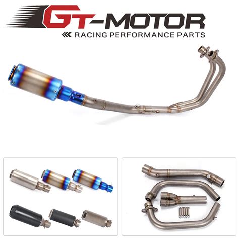 FOR YAMAHA YZF R3 R3 R25 MT 03 2014 2018 stainless steel Exhaust System ...