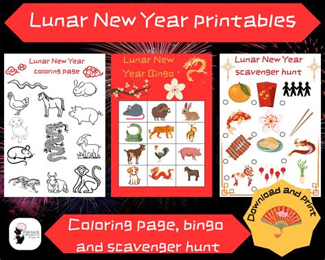 Lunar New Year Printable Bundle - Etsy