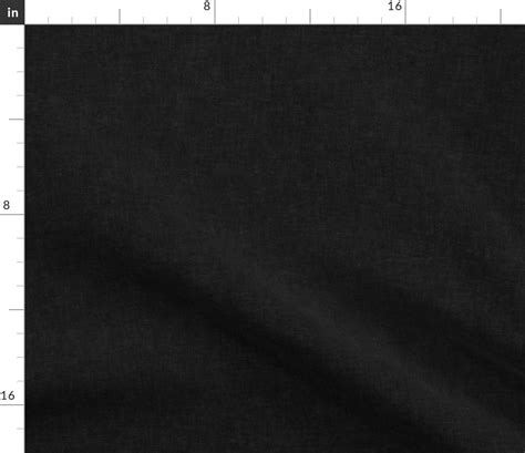 Black Linen Solid Black Texture Dark Fabric | Spoonflower
