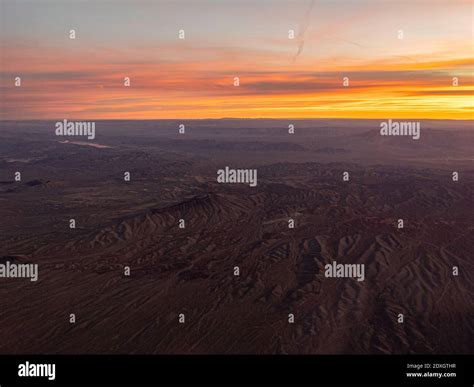 Aerial sunrise view of mountains near Las Vegas, Nevada Stock Photo - Alamy