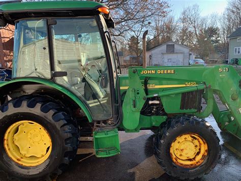 JOHN DEERE 5420 ULITLITY TRACTOR WITH CAB, LOADER, AND REAR BACKHOE ...