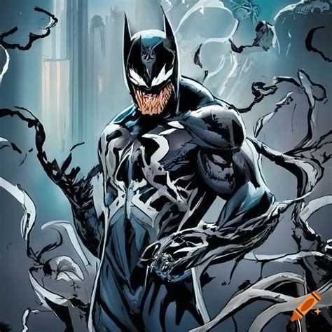 Epic comic art of venom batman on Craiyon