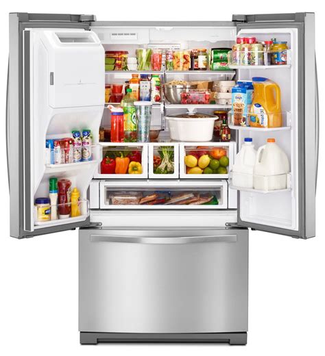 Whirlpool WRF767SDEM 36" Wide French Door Bottom Freezer Refrigerato