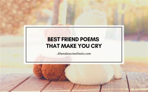 31 Best Friend Poems that Make You Cry