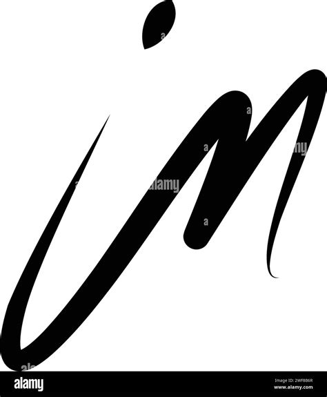 signature initials i and m im logo vector Stock Vector Image & Art - Alamy