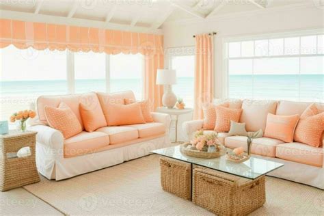 Beach style living room design. Pro Photo 28878295 Stock Photo at Vecteezy