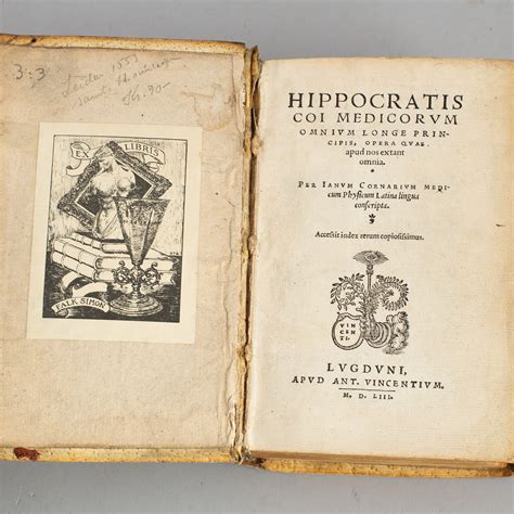 BOK, Medicine: The Works of Hippocrates, 1553/4. - Bukowskis