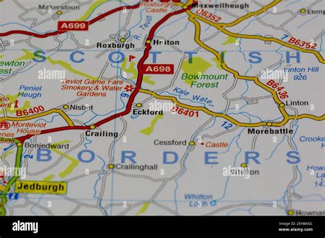 Scotland road map hi-res stock photography and images - Alamy