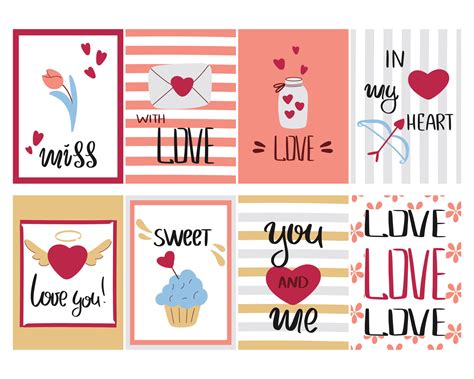 Set love cards for and Valentines day or wedding 17459462 Vector Art at ...