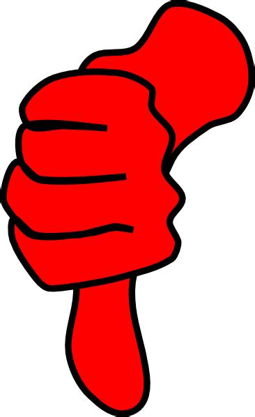 Thumbs Down Red Clip Art at Clker.com - vector clip art online, royalty ...