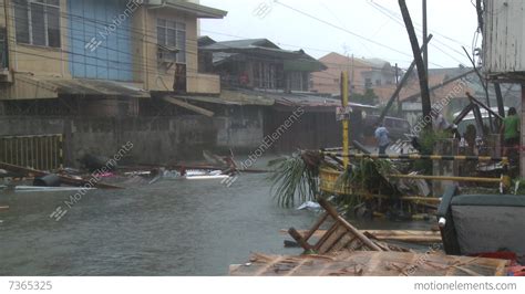 Typhoon Haiyan Devastation Storm Surge Flooding Tacloban Stock video footage | 7365325