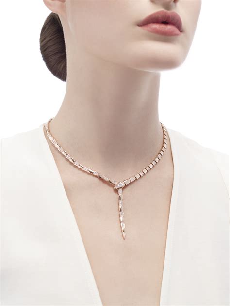 Serpenti Viper Necklace 353037 | Bvlgari | Thin necklace, Necklace ...