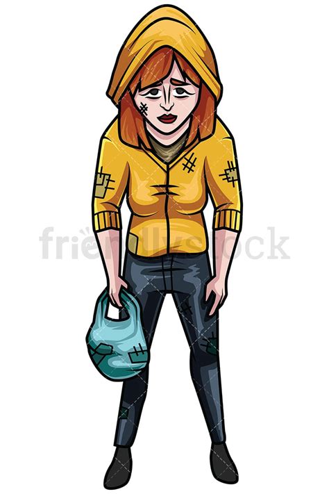 Clipart De Dibujos Animados De Vector De Mujer Sin Hogar Cansada FriendlyStock | lupon.gov.ph