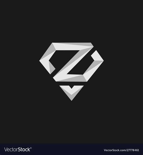 Letter z diamond luxury creative logo Royalty Free Vector