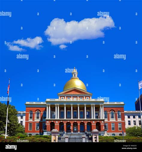 Boston Massachusetts State House golden dome in USA Stock Photo - Alamy