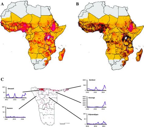 2 (a) Population density map of sub-Saharan Africa, (b) the spatial... | Download Scientific Diagram